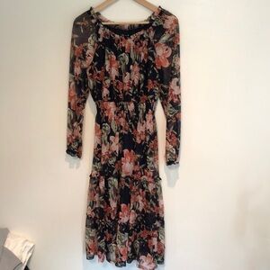 Kate and Lily floral tiered long sleeve dress size 8